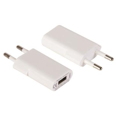 Chargeur USB sur prise secteur compact 1A blanc emballage SACHET