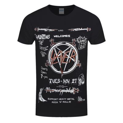Slayer T-Shirt Haunting 84 Flier Homme Noir - Taille L