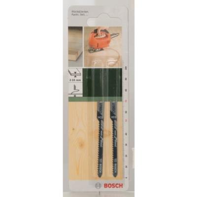 Bosch 2609256757 Hcs - U 19 Bo Lame De Scie Sauteuse pour Coupe Courbe Rapide Dans Le Bois Tendre Epaisseur 5-65 Mm