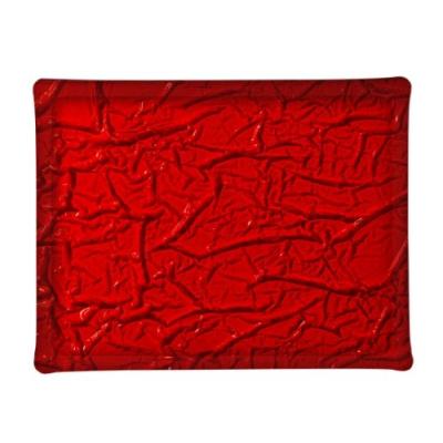 PLATEX 403728087 PLATEAU EN ACRYLIQUE GIVRÉ ROUGE BACCARA 37 X 28 CM