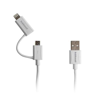 Hahnel câble usb de charge et de synchronisation 2 en 1 ports micro usb et apple lightning