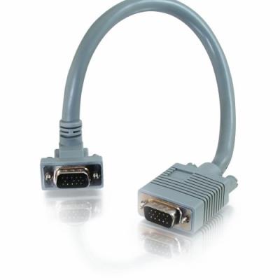 C2G 81063 Câble d'écran blindé SXGA HD15 Mâle/Mâle avec Connecteur Mâle coudé 90[D] 1 m