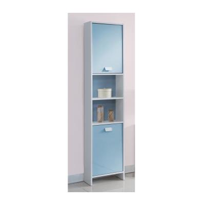 Top colonne de salle de bain 40 cm - blanc et bleu
