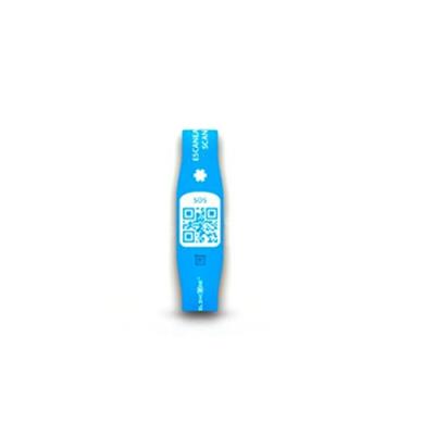 silincode sosbexs Bracelet de secours avec code QR Bleu Taille XS