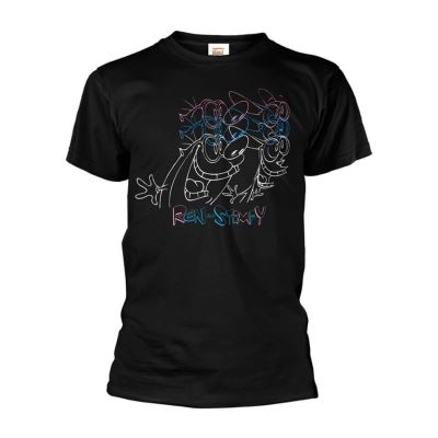 Ren and Stimpy chevauché T-shirt des hommes: Petit