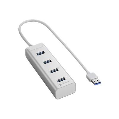 Sharkoon 4-Port USB 3.0 Aluminium Hub - hub - 4 poorten