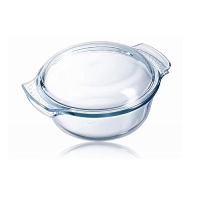 Pyrex 1040701 cocotte four ronde 1l verre haute qualité couvercle gamme classic