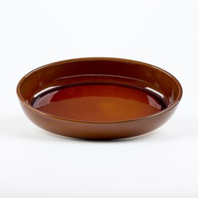 Digoin ceramique plat sabot 1.8l 30x22 brun
