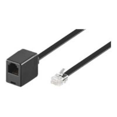 MicroConnect Modular Straight - câble de téléphone - 3 m - noir