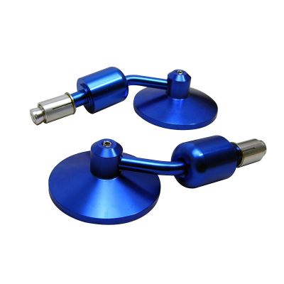 Paire de Haute Qualité Bleu Aluminium Usiné CNC Rond Embout Barre Miroirs pour 22mm 7/8 Guidon