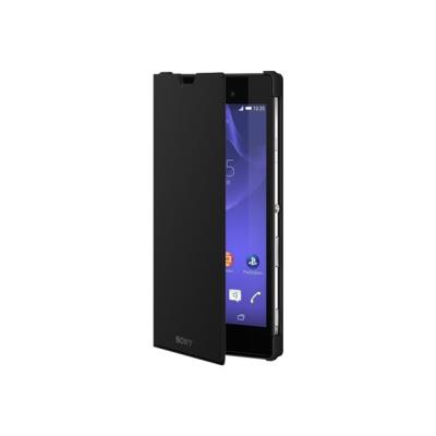 Sony Style Cover Stand SCR16 - Flip cover voor mobiele telefoon - zwart - voor Sony XPERIA T3