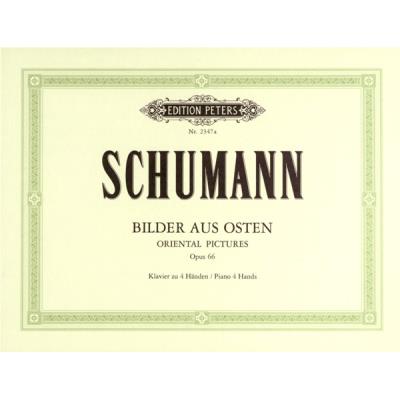 Partitions classique EDITION PETERS SCHUMANN ROBERT - ORIENTAL PICTURES OP.66 - PIANO 4 HANDS Piano