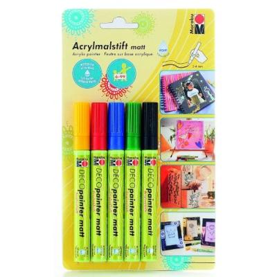 Marqueur acrylique 'Deco Painter matt' blister de 5 - vue 2