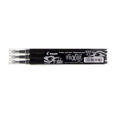 Pilot - Ecriture - 3 Recharges Pilot Frixion Noir-0.7Mm