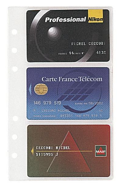 Recharge Organiseur Exatime 17 pochettes porte-cartes 4+1 avec ZIP