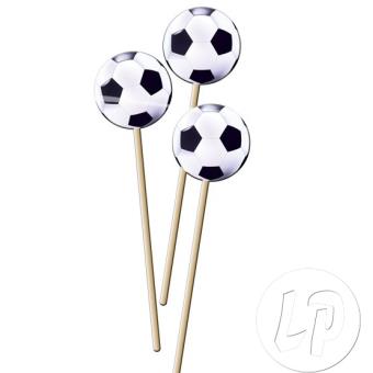 JDNFKG 200 Morceaux De Bâtons En Bois De Football, Décorations De Nourriture, Tiges De Fruits Créatives, Accessoires De Cocktails, Fournitures De Fête