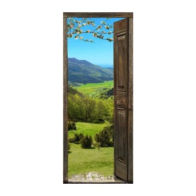 Sticker Adhésif de porte Ondoor - Alpages - 204 x 83 cm