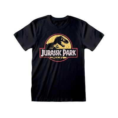 Jurassic Park - T-Shirt Original Logo Distressed - Taille S