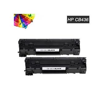 2 Toners Compatibles HP LaserJet P1505 Série - Cartouches CB436A/36A, 8000 Pages, Neufs