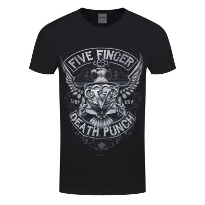 Five Finger Death Punch T-Shirt Eagle Crest Homme Noir - Taille XXL