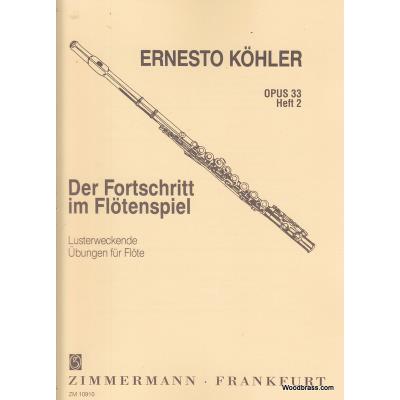 Méthodes et pédagogie ZIMMERMANN KOHLER ERNESTO - ETUDES OP.33 VOL.2 Flute
