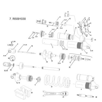 Rockshox chambre anneaux (shock) corps vivid 09-11 vivid air 240 mm
