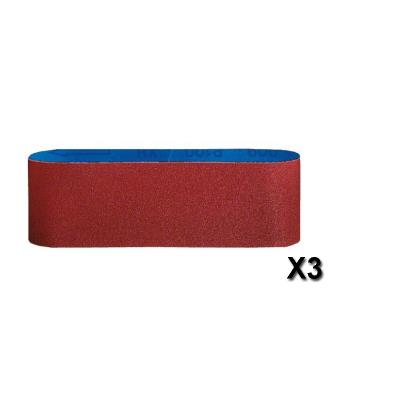 Bosch 2608606023 Lot De 3 Rubans Abrasifs pour Bois Dimensions 65 X 410 Mm