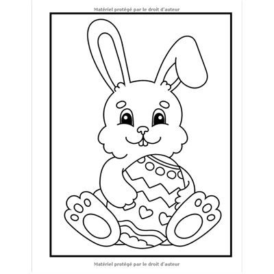 Livre de Coloriage De Pâques Pour Enfants de 2 à 6 ans : Cahier