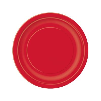 Assiettes rouges 23 cm (x16)
