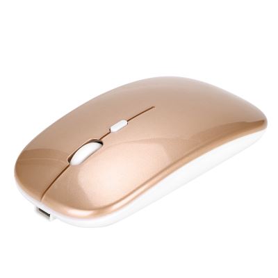 HXSJ M80 2.4G Souris silencieuse rechargeable ergonomique sans fil avec récepteur USB (or)