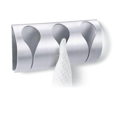 Accroche-serviettes triple en inox autocollant Genio