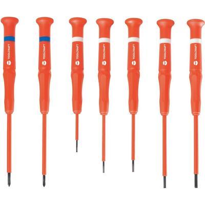 Lot de tournevis (7 pièces) TOOLCRAFT 820898 plat, cruciforme Phillips