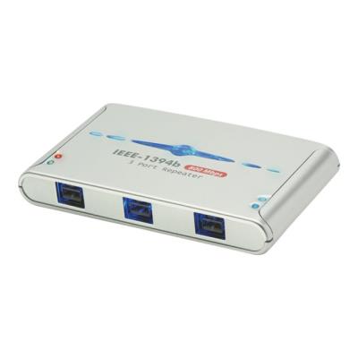 Lindy 3 Port FireWire 800 Repeater Hub - hub - 3 poorten - desktop