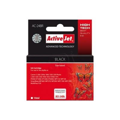 ActiveJet AC-24BR Premium - inktzwart - refurbished - inktcartridge (alternatief voor: Canon BCI-24Bk)