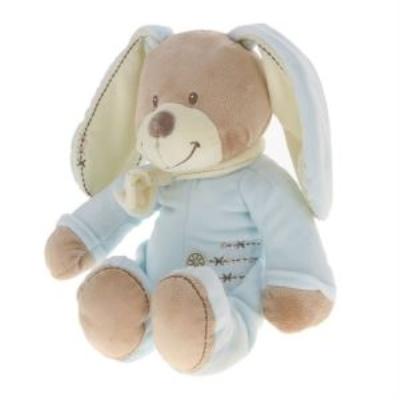 Nicotoy peluche cuddles lapin bleu 25 cm