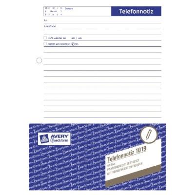Zweckform telefonnotiz 1019 a5 avery