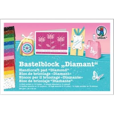 Ursus fotokarton-bastelblock diamant, 300 g qm 60790099