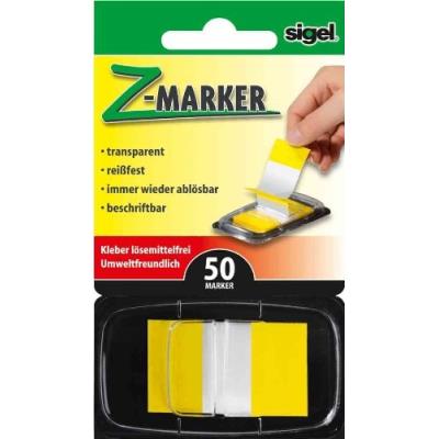 Sigel index repositionnable z-marker film color-tip jaune hn490