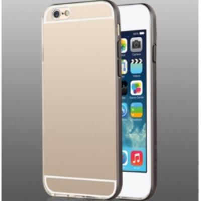 Protection iPhone 6 bumper Usams pour iPhone 6 coloris Noir et dos transparent