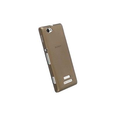 Krusell FrostCover - Beschermende bedekking voor mobiele telefoon - transparant zwart - voor Sony XPERIA M