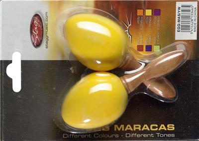 STAGG 2PC EGG MARACAS S/45g/JAUNE