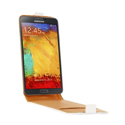 Etui Compatible Flip à rabat cuir blanc Samsung Galaxy Note 3