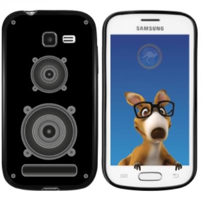 Coque Souple en gel noir pour Galaxy Trend Lite avec impression Motifs enceinte