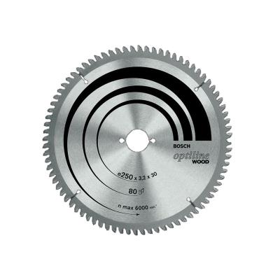 Lame De Scie à Onglet & Radiales Optiline Wood Ø 254 Al 30 Mm 40 Dents Bosch 2608640438
