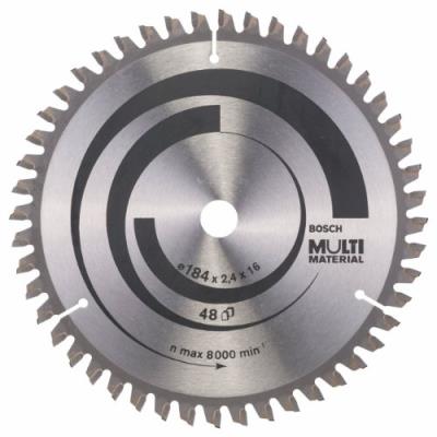 Bosch 2608640815 Lame De Scie Circulaire Multi Material 48 Dents 184 X 16 X 2,4 Mm