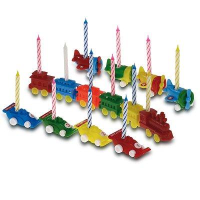 Bougies - Décoration de gâteau 6 bougies : Trains