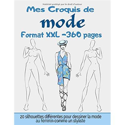 Carnet de dessin Créativ' Model Top Model 100 pages - Cahier de stylisme -  Creavea