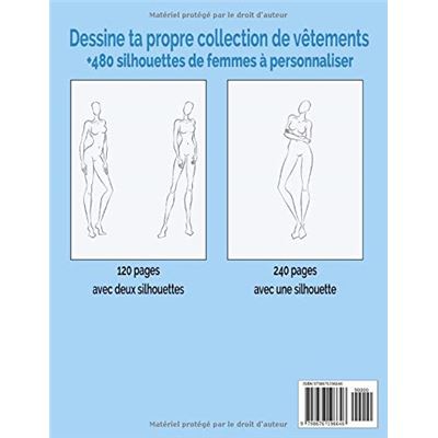 Carnet de dessin Créativ' Model Top Model 100 pages - Cahier de stylisme -  Creavea