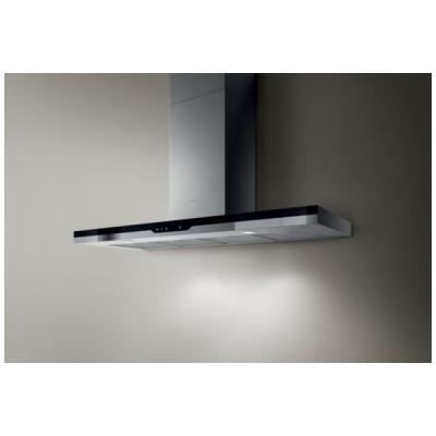 Elica Top IXBL/A/90 - Hotte - hotte décorative - largeur : 89.8 cm - profondeur : 45.4 cm - extraction et recirculation (avec kit de recirculation supplémentaire) - verre inox/noir