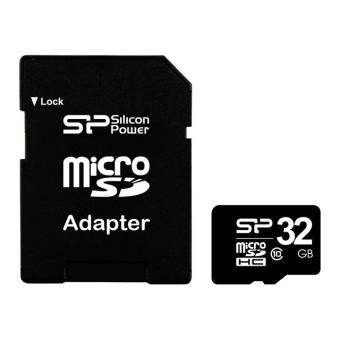 SILICON POWER - Carte mémoire flash (adaptateur microSDHC - SD inclus(e)) - 32 Go - Class 10 - micro SDHC - 1